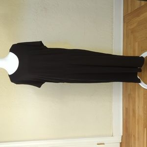 Old Navy Black Plus Size Waist Defined T Shirt Maxi Dress Short Sleeves XXL